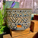 Ceramic Handmade Geometric Pattern Succulent Pot