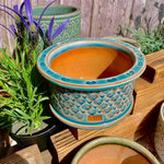 Blues Ceramic Succulent Pot with Cloud Pattern