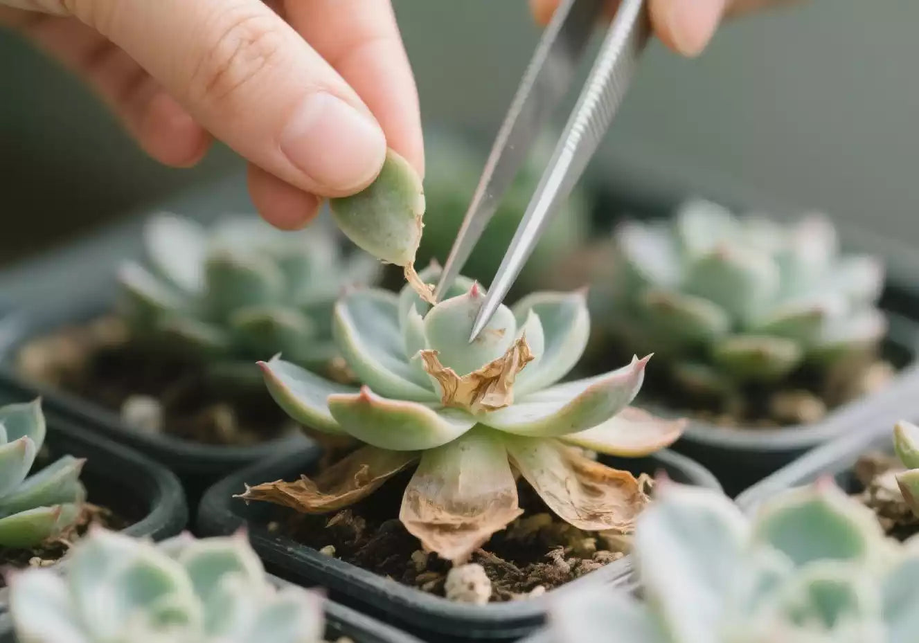 Succulent pruning:Techniques for health & beauty