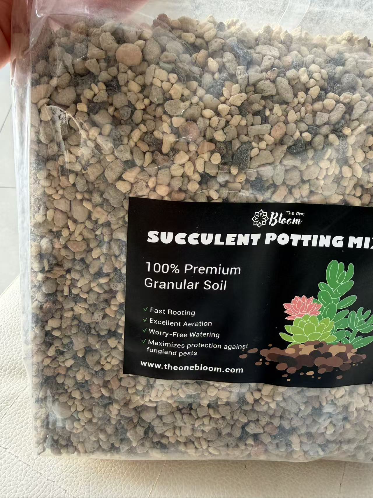 5 lb Inorganic Succulent Soil Mix | Fast-Draining Granular Blend for Cactus, Bonsai & Outdoor Plants