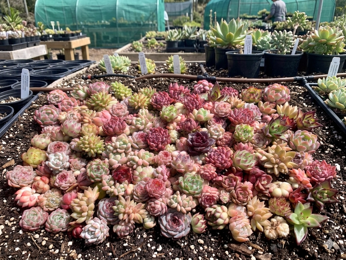 100-Pack Succulents Set - Boutique Mini Plant Assorted 0.5“-1.5” in Diameter - Rare Succulents Random Mix