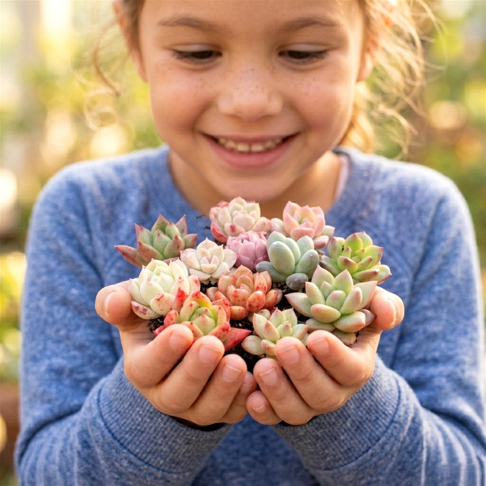 100-PCS/Set Beginner's Trial Tiny Succulent Babies - Mix DIY Assorted Rare Succulents - Live Colorful Plants for DIY & Gifts