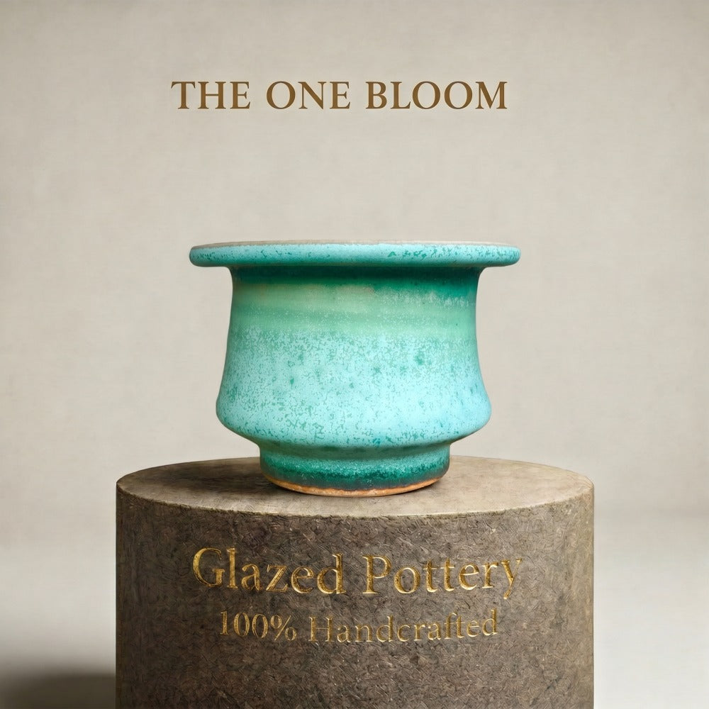 SC-SN0045 Handmade Artisan Pottery Planter Pot - Pot rim diameter: 2.2"