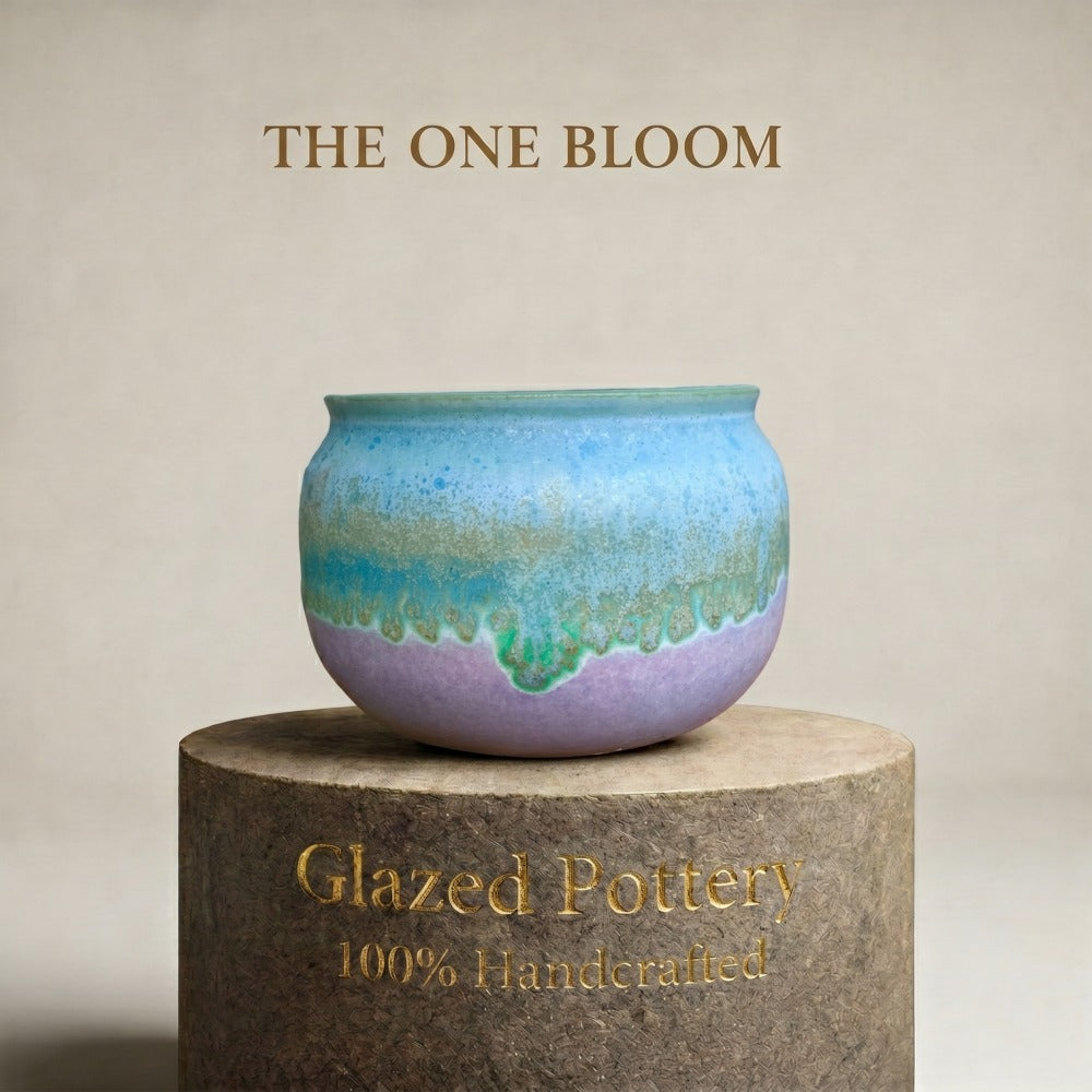 SC-SN0050 Premium Handmade Ceramic Planter Pot - Pot rim diameter: 2.2"