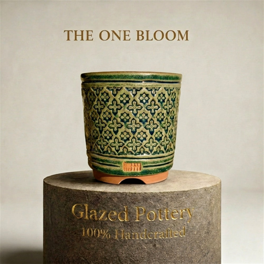 WS-0053 Rustic Handmade Clay Planter Pot - Pot rim diameter: 3"