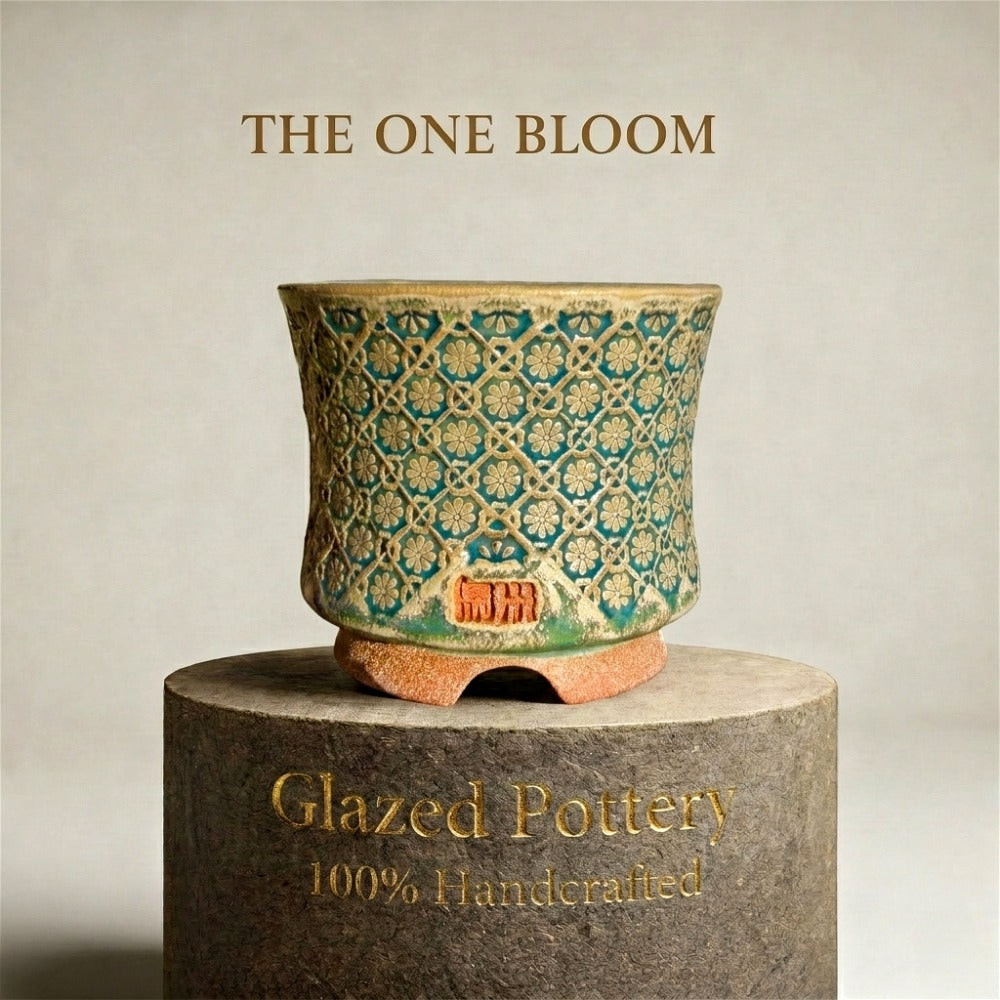 WS-0056 Premium Handmade Ceramic Planter Pot - Pot rim diameter: 3"
