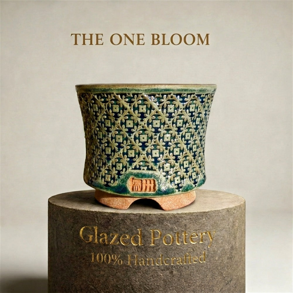 WS-0057 Premium Handmade Ceramic Planter Pot - Pot rim diameter: 3"
