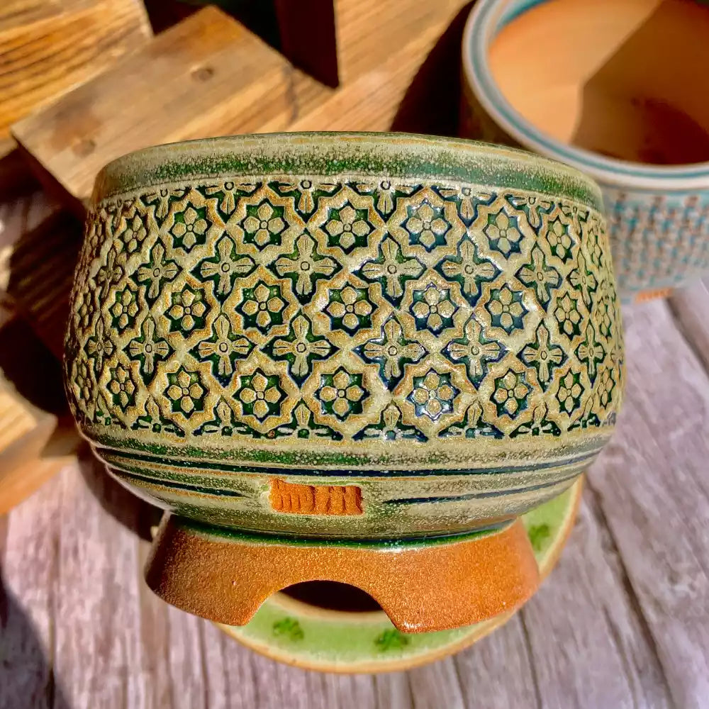 Geometric Floral Succulent Pot