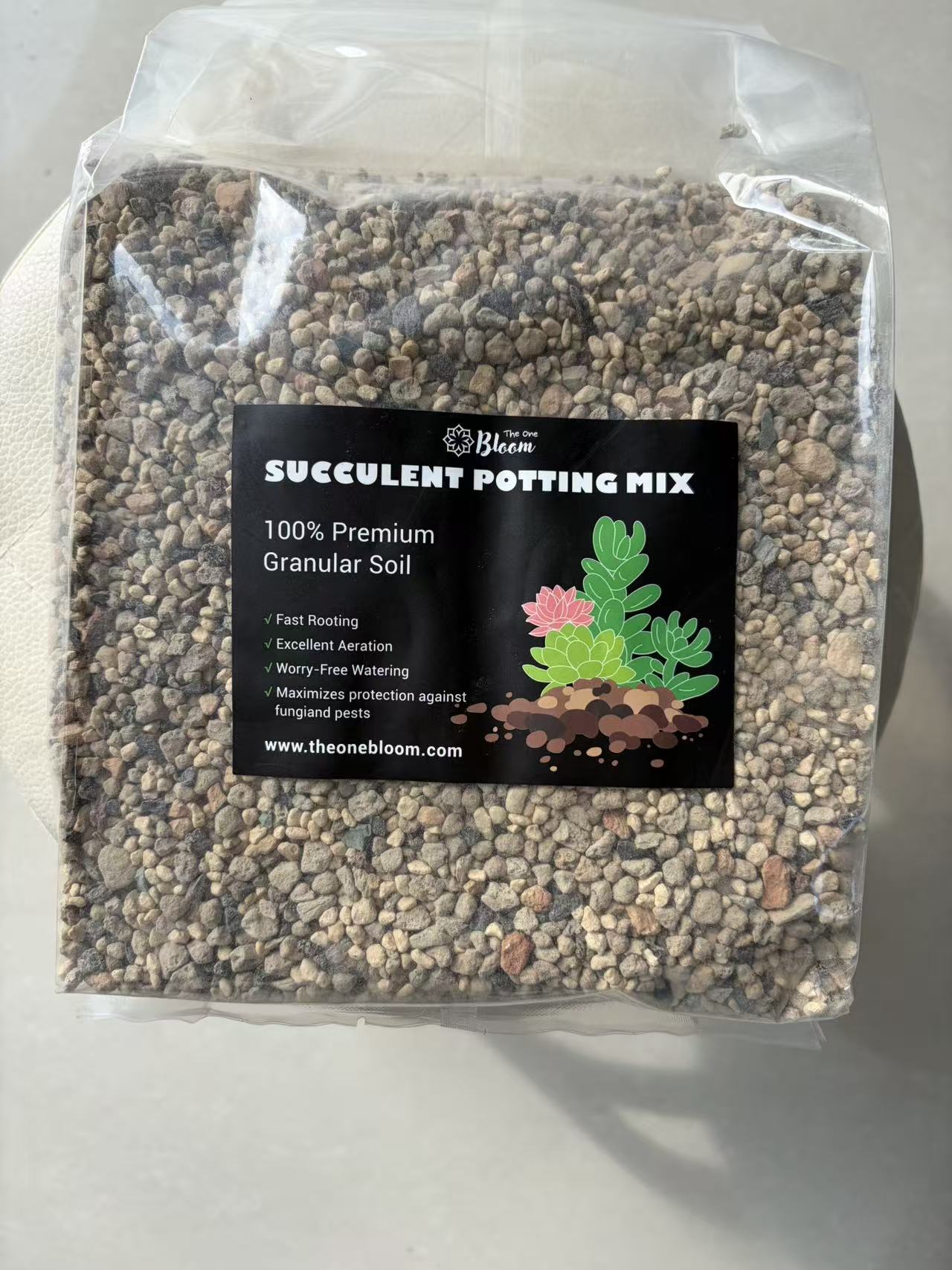 2.5 lb Inorganic Succulent Soil Mix | Fast-Draining Granular Blend for Cactus & Thick-Leaved Plants
