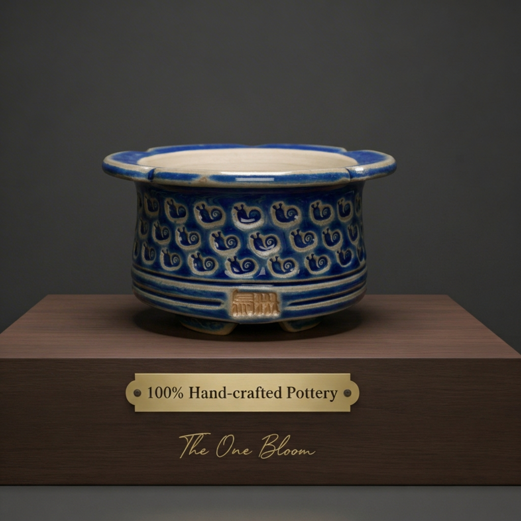 WS0007 Unique Handmade Pottery Planter Pot - Pot rim diameter: 3"