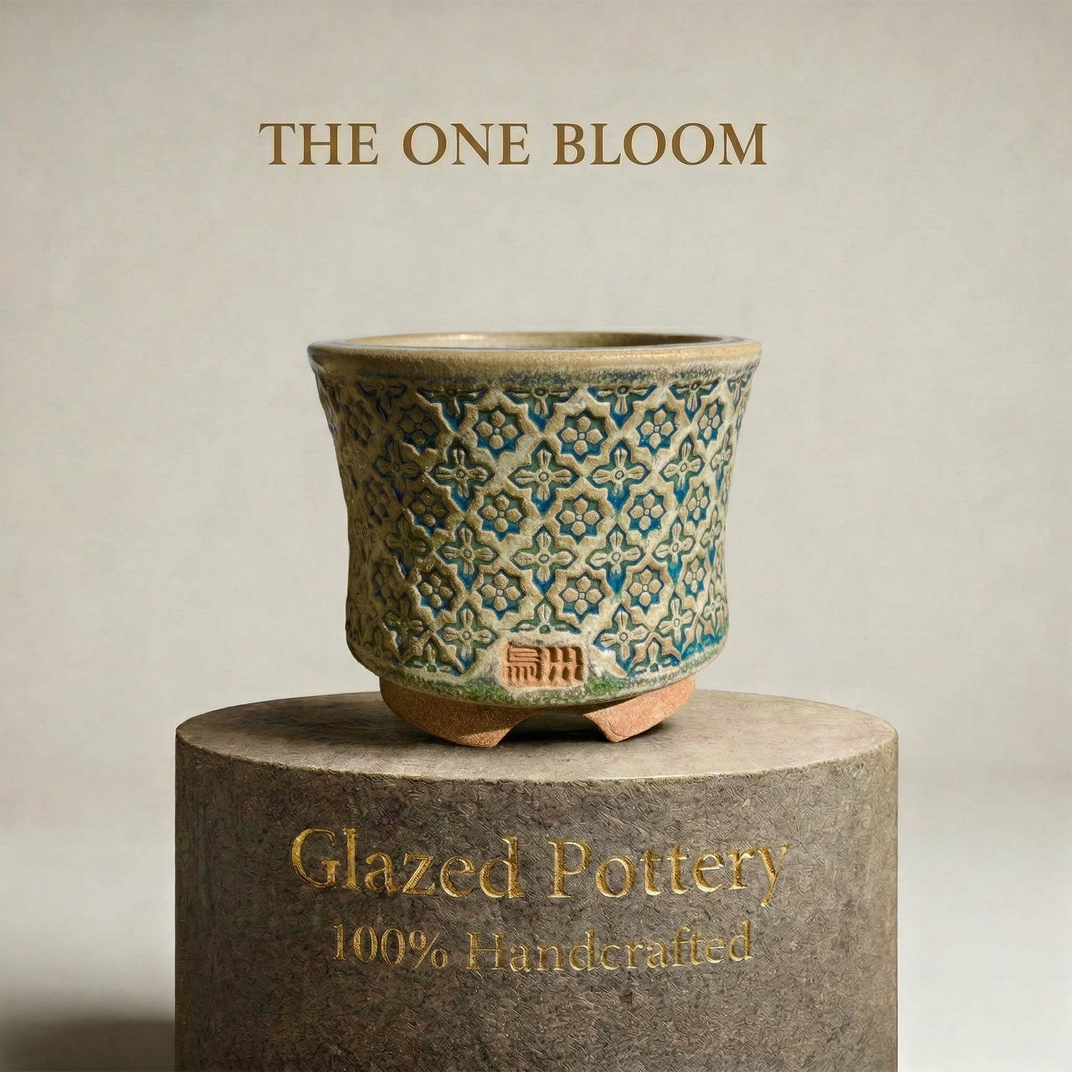 WS0009 Modern Handmade Ceramic Planter Pot - Pot rim diameter: 3"