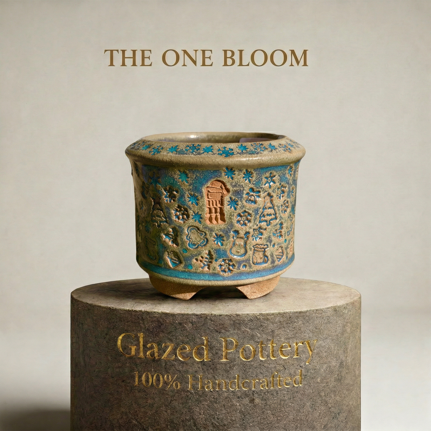 WS0014 Handcrafted Pottery Plant Pot - Pot Rim Diameter: 2.3" - Artisan Made