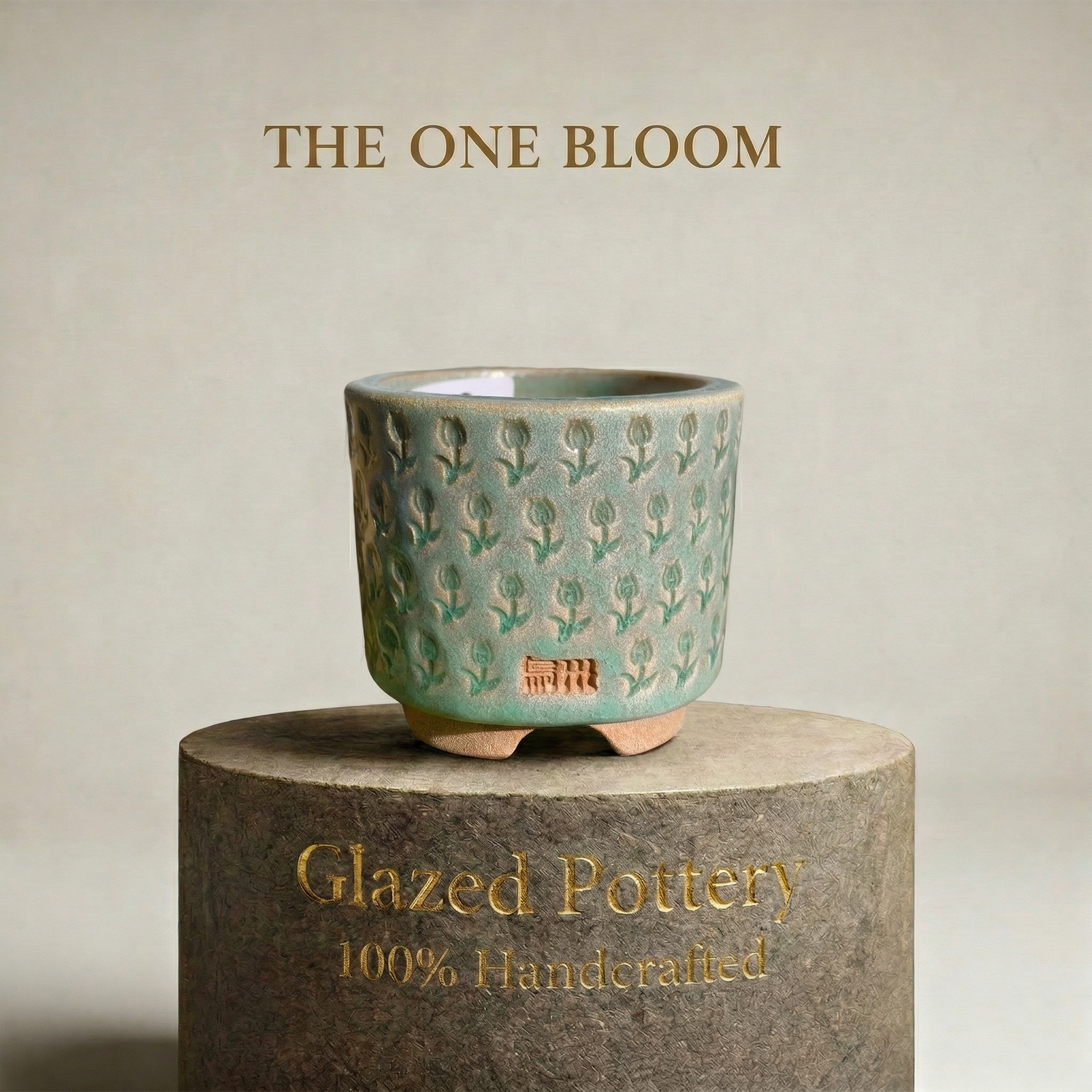 WS0015 Modern Handmade Ceramic Planter Pot - Pot rim diameter: 2.3"