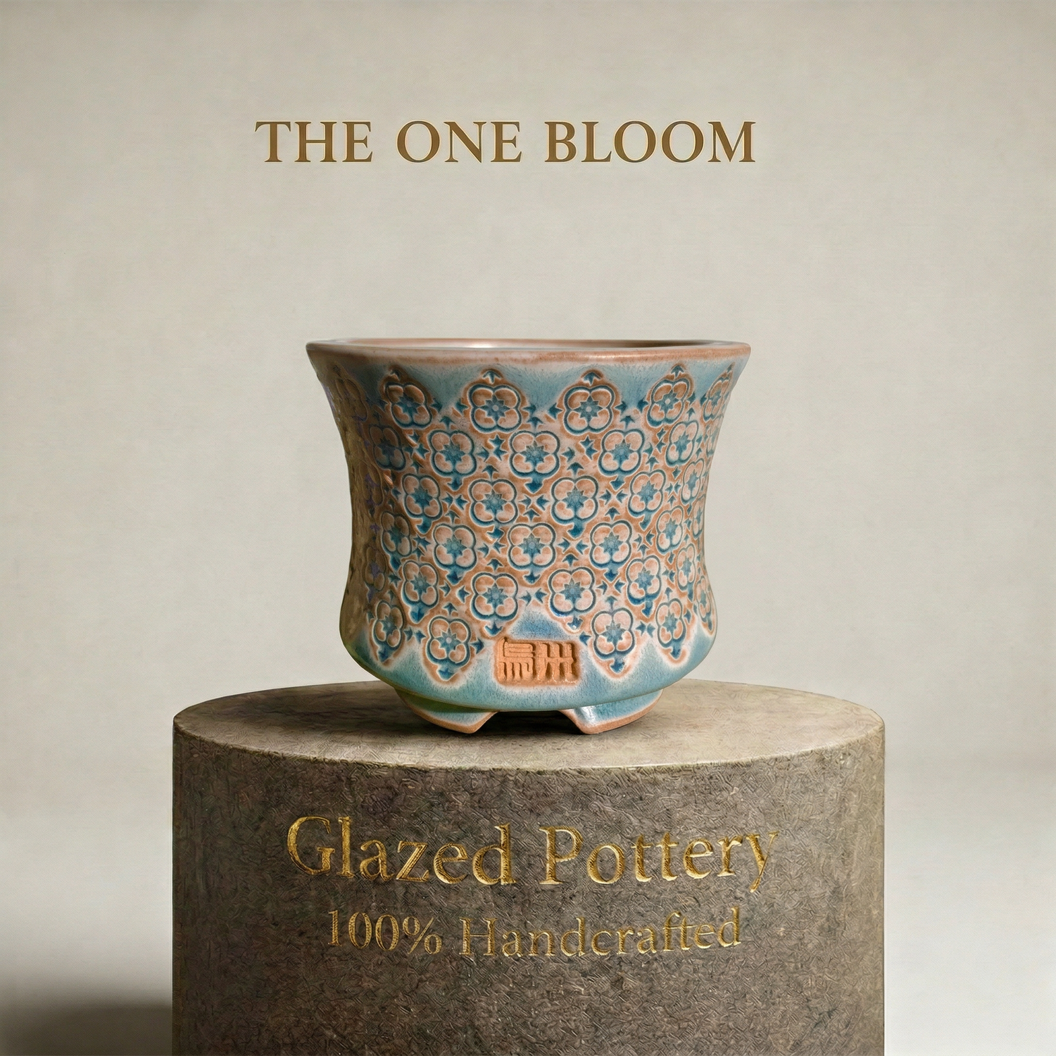 WS0019 Rustic Handmade Clay Planter Pot - Pot rim diameter: 3"